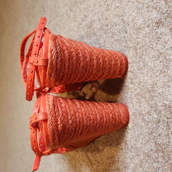 Nine West Wedges new without box Tropical Orange - Picture 4 of 6